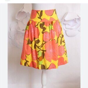 Trina Turk Floral Yellow and Pink Womens Skirt size 4